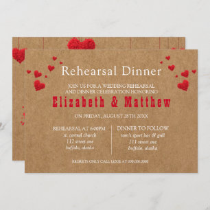 Valentinstag Probe Abendessen Einladung