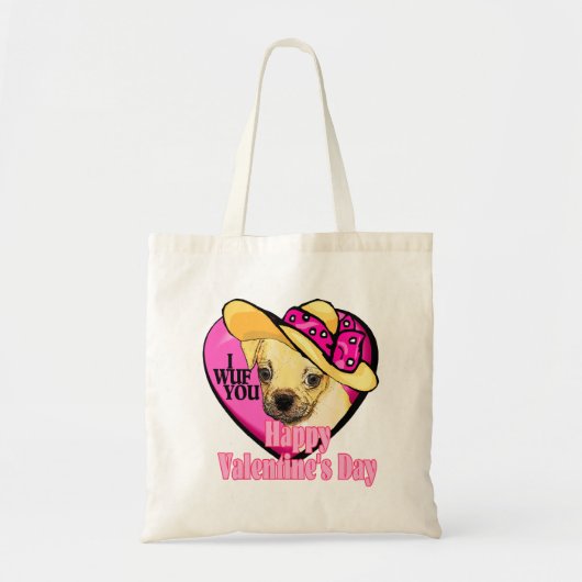 Valentinstag Puggle Tragetasche (Vorne)