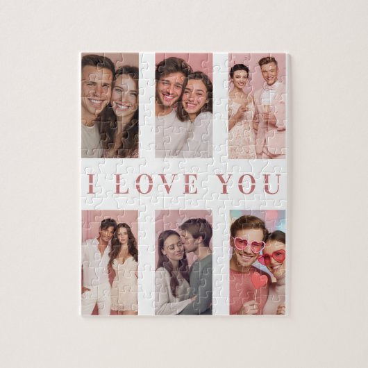 Valentinstag-Puzzle | Benutzerdefinierte Collage-F Puzzle (Vertikal)