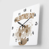 Valentinstag Quadratische Wanduhr (Winkel)