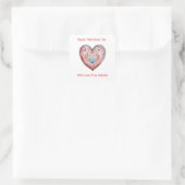 Valentinstag Quadratischer Aufkleber (Tasche)