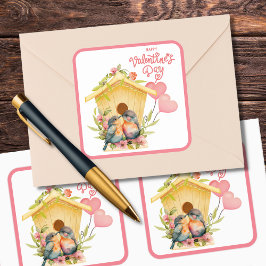 Valentinstag Quadratischer Aufkleber