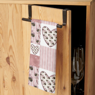 Valentinstag-Quilt-Küchentücher Geschirrtuch
