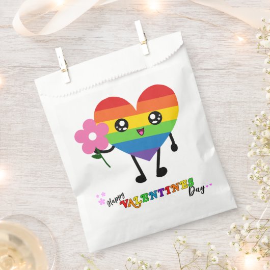 Valentinstag Rainbow Geschenktütchen (Ausgeschnitten)