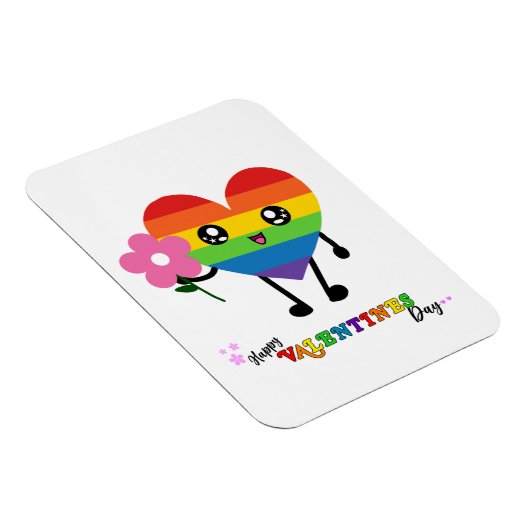 Valentinstag Rainbow Heart Magnet (Rechte Seite)