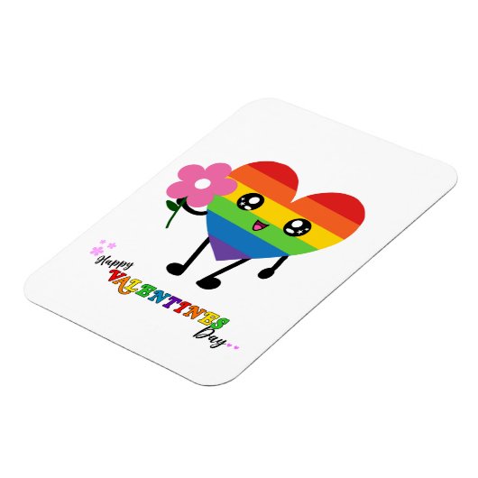 Valentinstag Rainbow Heart Magnet (Linke Seite)