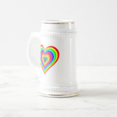 Valentinstag Rainbow Liebe Symbol-25543 Bierglas (Vorderseite Links)