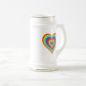 Valentinstag Rainbow Liebe Symbol-25543 Bierglas (VorderseiteRechts)