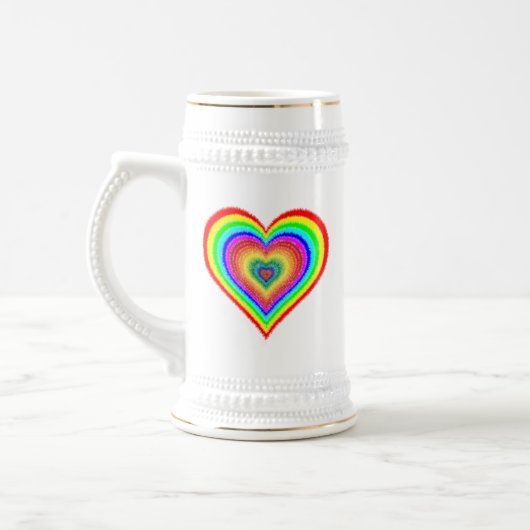 Valentinstag Rainbow Liebe Symbol-25543 Bierglas (Links)