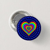 Valentinstag Rainbow Liebe Symbol-25543 Button (Vorne & Hinten)