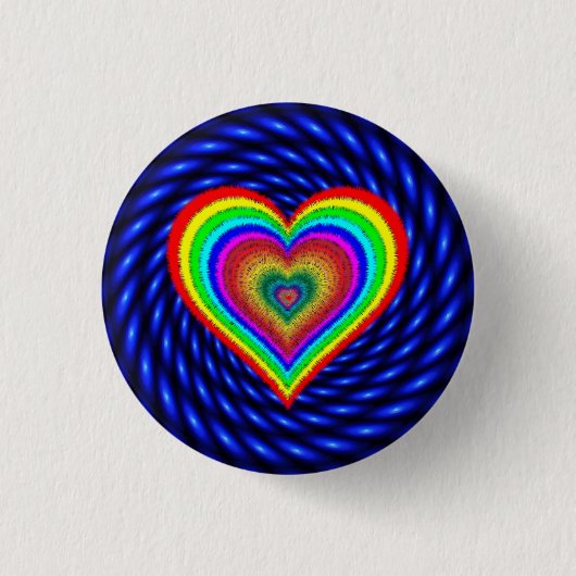 Valentinstag Rainbow Liebe Symbol-25543 Button (Vorderseite)