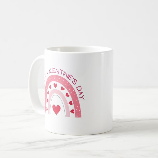 Valentinstag Rainbow-Tasse Kaffeetasse (Vorderseite Links)