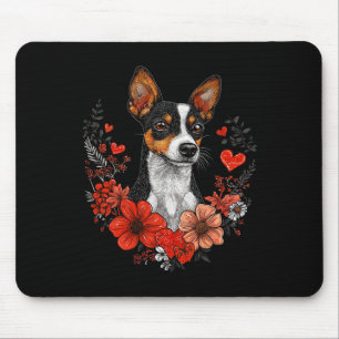 Valentinstag Ratt Terrier Hund Mousepad