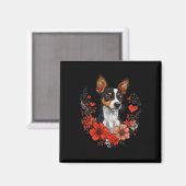 Valentinstag-Ratten-Terrier-Hund Magnet (Vorderseite/Rückseite)