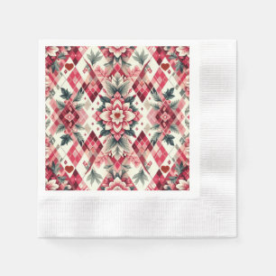 Valentinstag Raute Serviette