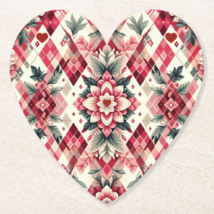 Valentinstag Raute Untersetzer