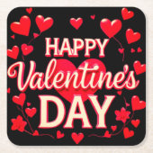VALENTINSTAG RECHTECKIGER PAPPUNTERSETZER (Vorderseite)