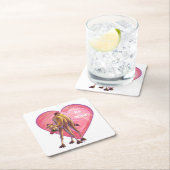 Valentinstag Rechteckiger Pappuntersetzer (Vor Ort)