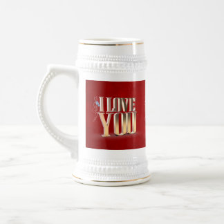 Valentinstag Red 3D I Liebe Sie Bierglas