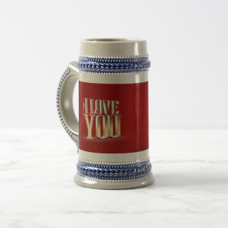 Valentinstag Red 3D I Liebe Sie Bierglas