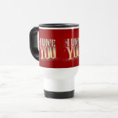 Valentinstag Red 3D I Liebe Sie Reisebecher (Vorderseite Links)