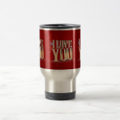 Valentinstag Red 3D I Liebe Sie Reisebecher (Mittel)