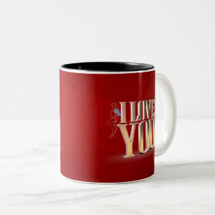 Valentinstag Red 3D I Liebe Sie Zweifarbige Tasse