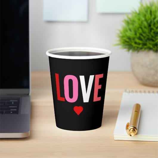 Valentinstag Red Heart Liebe Kaffeepapiere Pappbecher (InSitu)