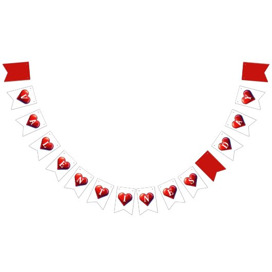 Valentinstag Red Heart Wimpelkette (Alle)