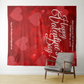 Valentinstag Red Hearts | Foto Selfie Backdrop Wandteppich (Beispiel (Horizontal))