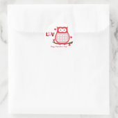 Valentinstag Red Owl Candy Gefallen Aufkleber (Tasche)