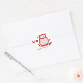 Valentinstag Red Owl Candy Gefallen Aufkleber (Umschlag)