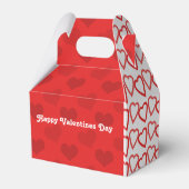 Valentinstag Red & White Hearts Gefälligkeitsbox Geschenkschachtel (Rückseite)
