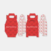 Valentinstag Red & White Hearts Gefälligkeitsbox Geschenkschachtel (Ungefaltet)