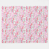 Valentinstag Redewendungen Word Collage Fleecedecke (Vorderseite (Horizontal))