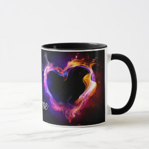 Valentinstag Regenbogen Herz Individuelle Name Tas Tasse