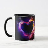 Valentinstag Regenbogen Herz Individuelle Name Tas Tasse (Links)