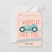 Valentinstag-Rennrad-Karte im Klassenzimmer Mitteilungskarte (Vorderseite)