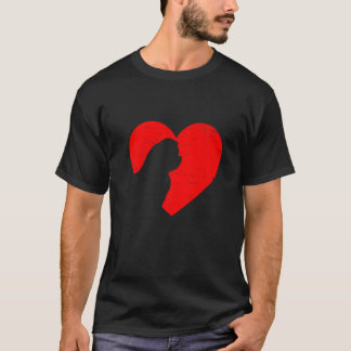 Valentinstag Retro hört maltesischen Hund Welpe Li T-Shirt