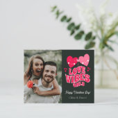 Valentinstag Retro Liebe Nur Postkarte (Stehend Vorderseite)