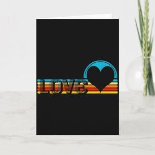 Valentinstag Retro-Liebe Regenbogenherz  Karte