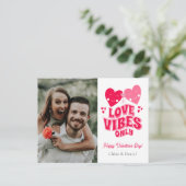 Valentinstag Retro Liebe Vibe Nur Postkarte (Stehend Vorderseite)