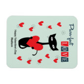 Valentinstag Retro Mitteljahrskatze Magnet (Horizontal)