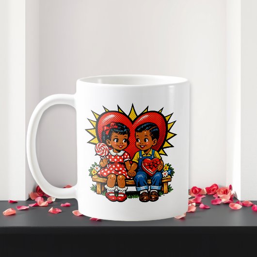 Valentinstag | Retro-Pop-Art Personalisiert Kaffeetasse