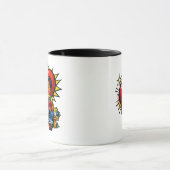 Valentinstag | Retro-Pop-Art Personalisiert Tasse (Zentrum)