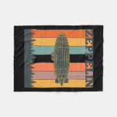 Valentinstag Retro-Zeppelin Vintage-Luftschiff 70e Fleecedecke (Vorderseite (Horizontal))