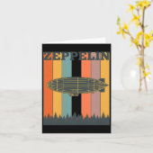 Valentinstag Retro-Zeppelin Vintage-Luftschiff 70e Karte (Gelbe Blume)