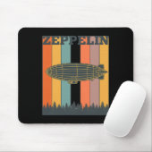 Valentinstag Retro-Zeppelin Vintage-Luftschiff 70e Mousepad (Mit Mouse)