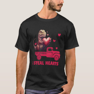 Valentinstag Rex Dino I Steal Hearts Men Women T-Shirt