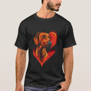 Valentinstag Rhodesian Ridgeback Hund T-Shirt